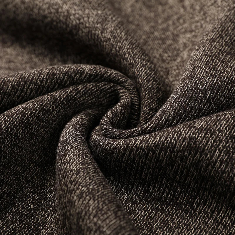 Full product view of the men's zip-through cardigan