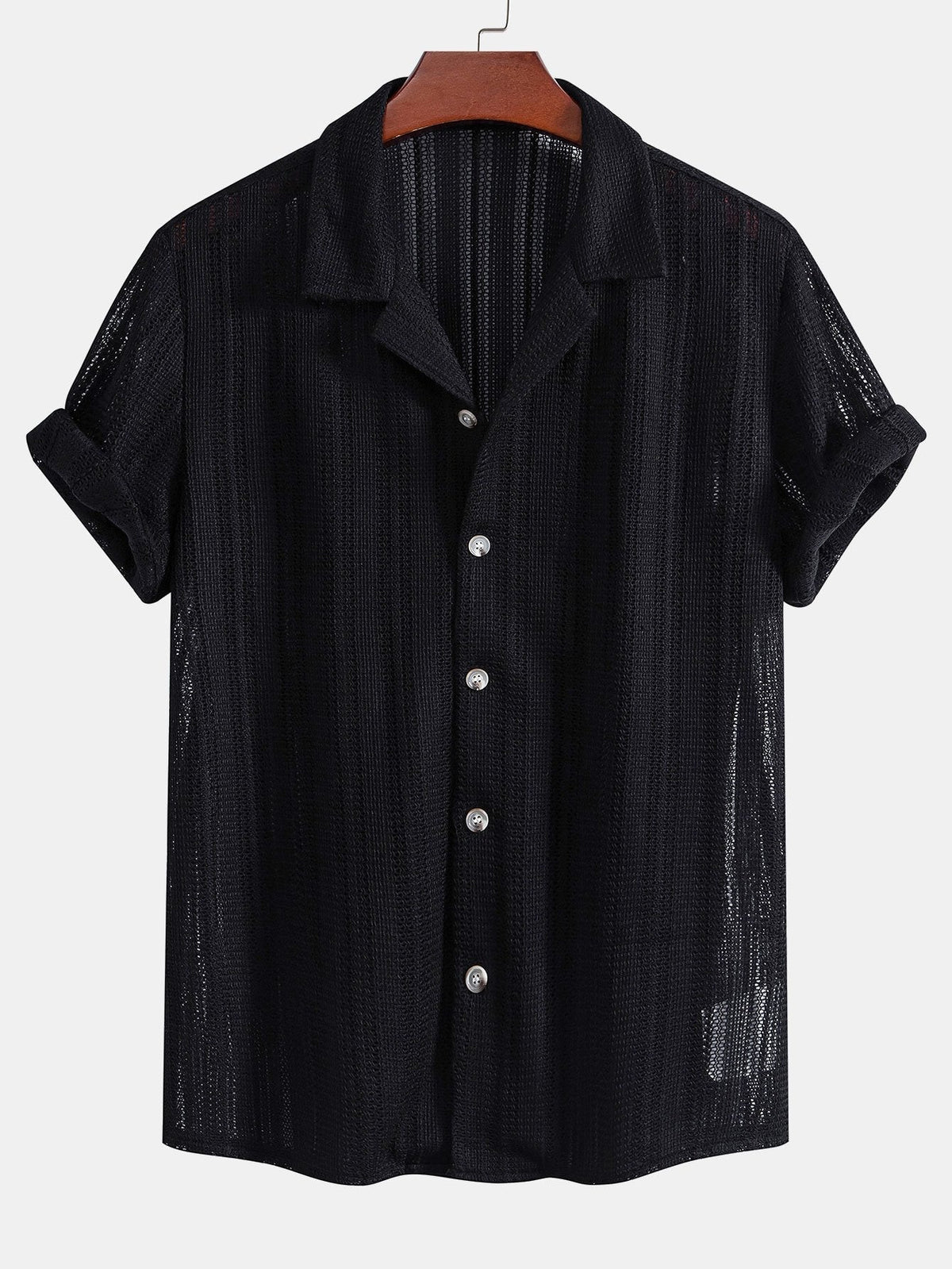 Warm-weather men's outfit set featuring a casual shirt and pants