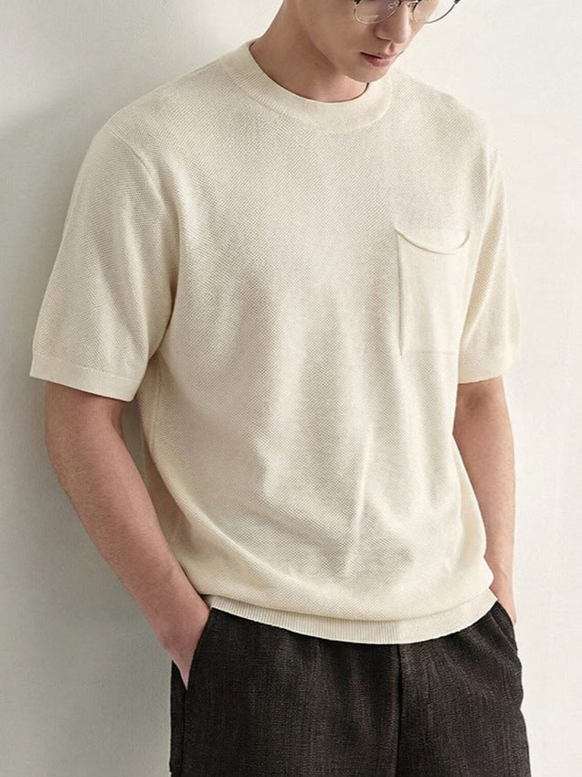 Close-up view of the shirt's textured fabric