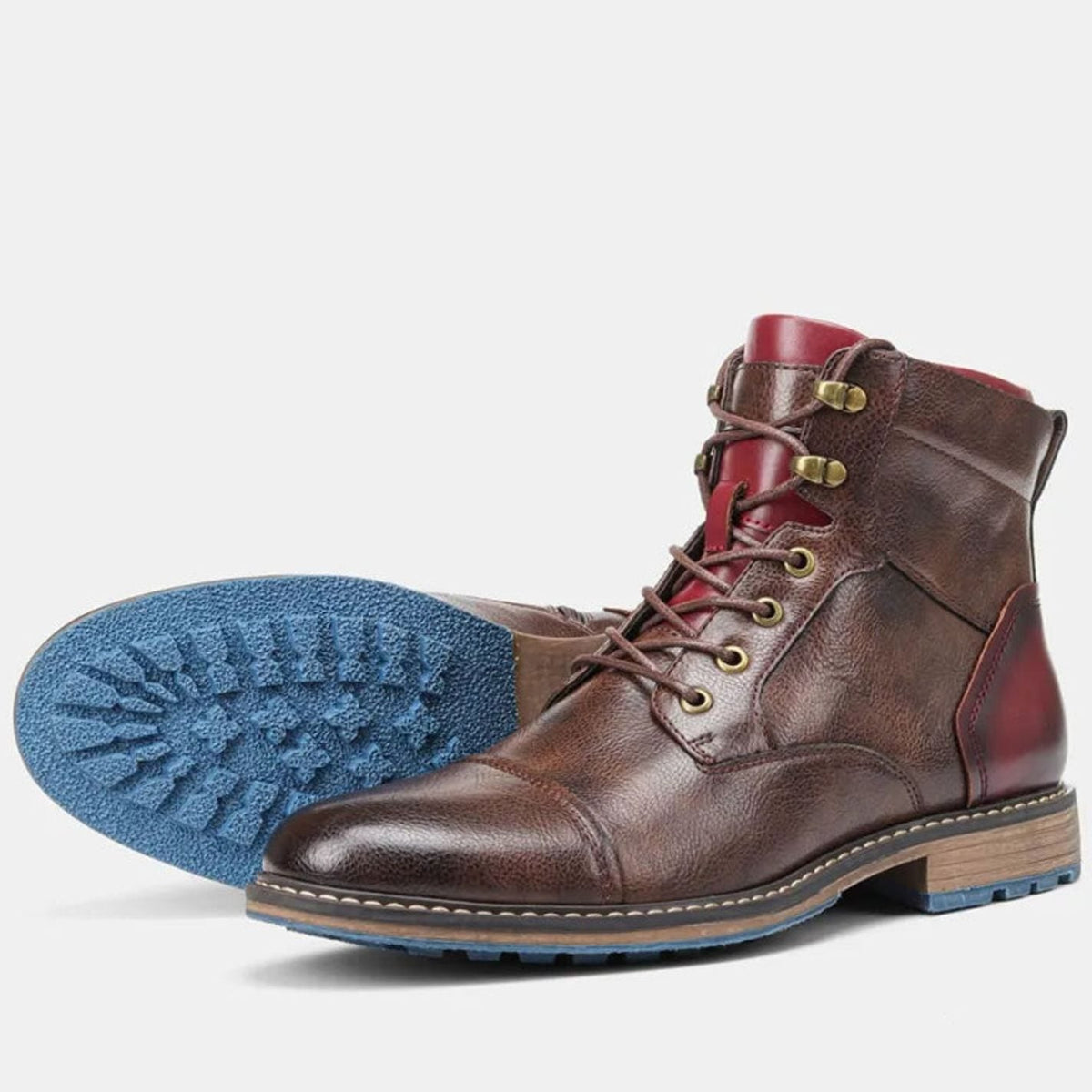 Men's leather ankle boots styled as versatile dress and office footwear