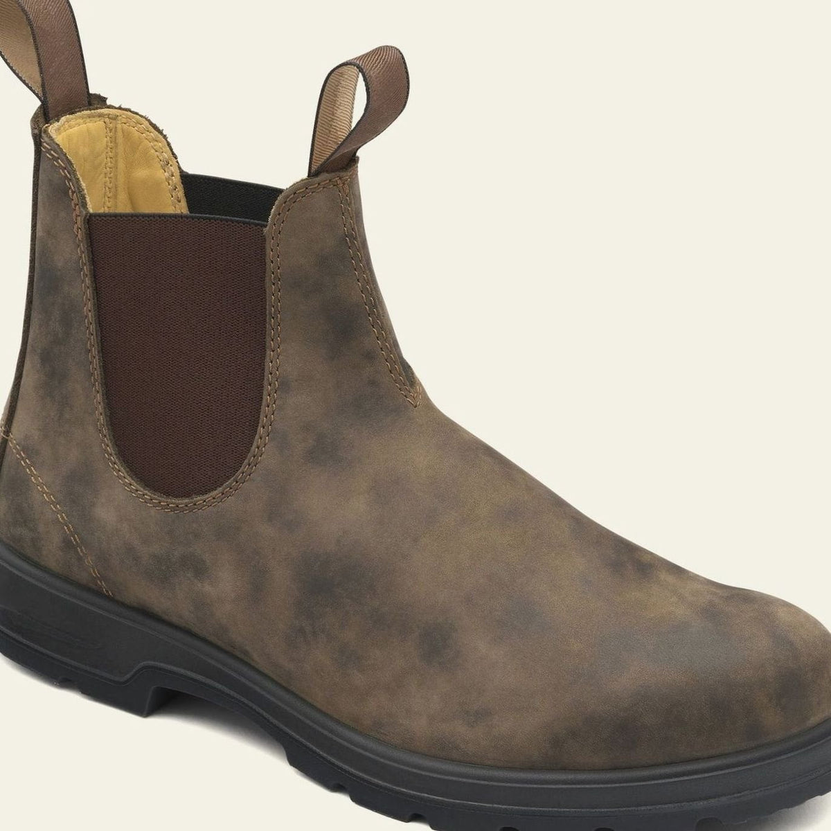 Men's Leather Chelsea Boots With Pull Tabs