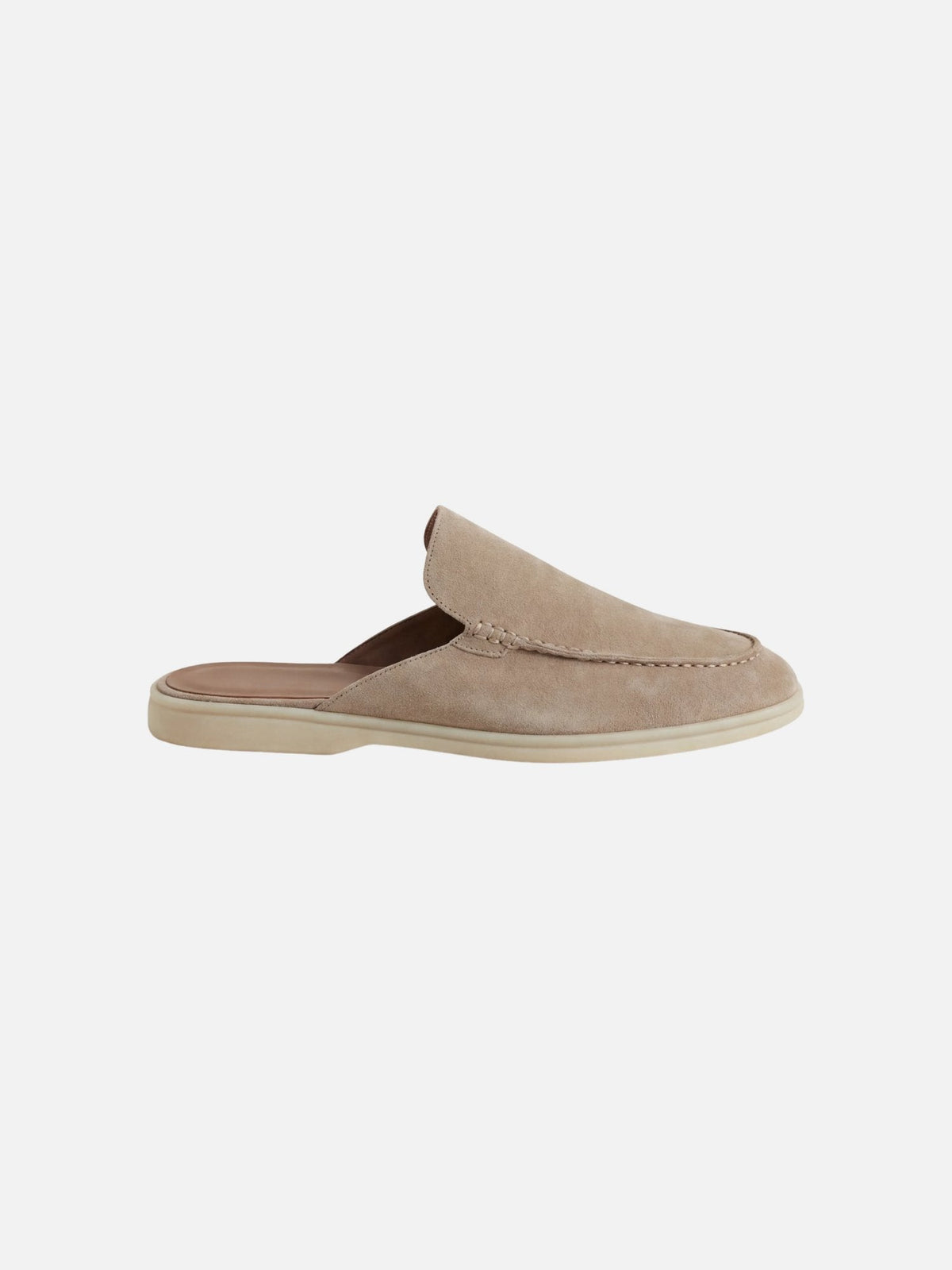 Men's Slip-On Mules With Open Heel And Stitched Detail