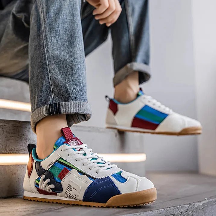 Men's trail sneaker showing the textured upper and athletic construction