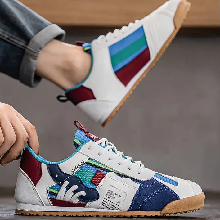 Side profile of a men's sneaker designed for trail and outdoor wear
