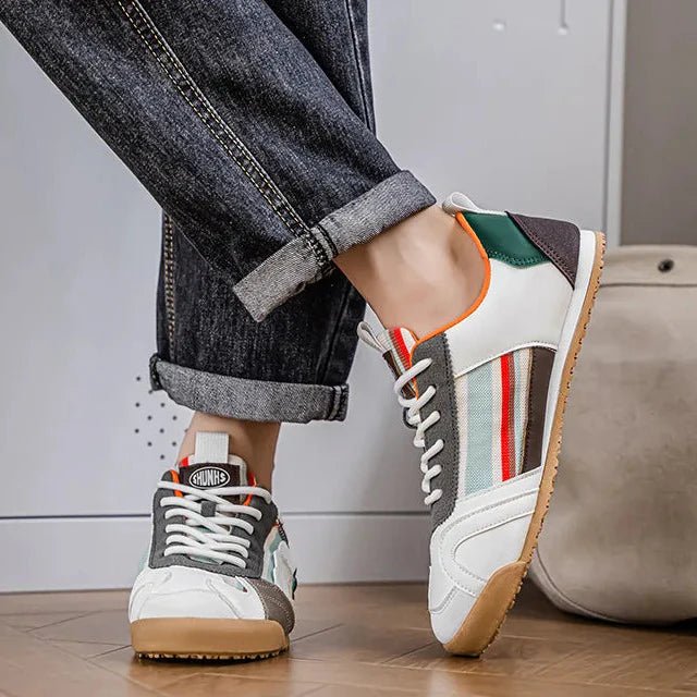 Men's sneaker showing the rugged outsole and trail-ready construction