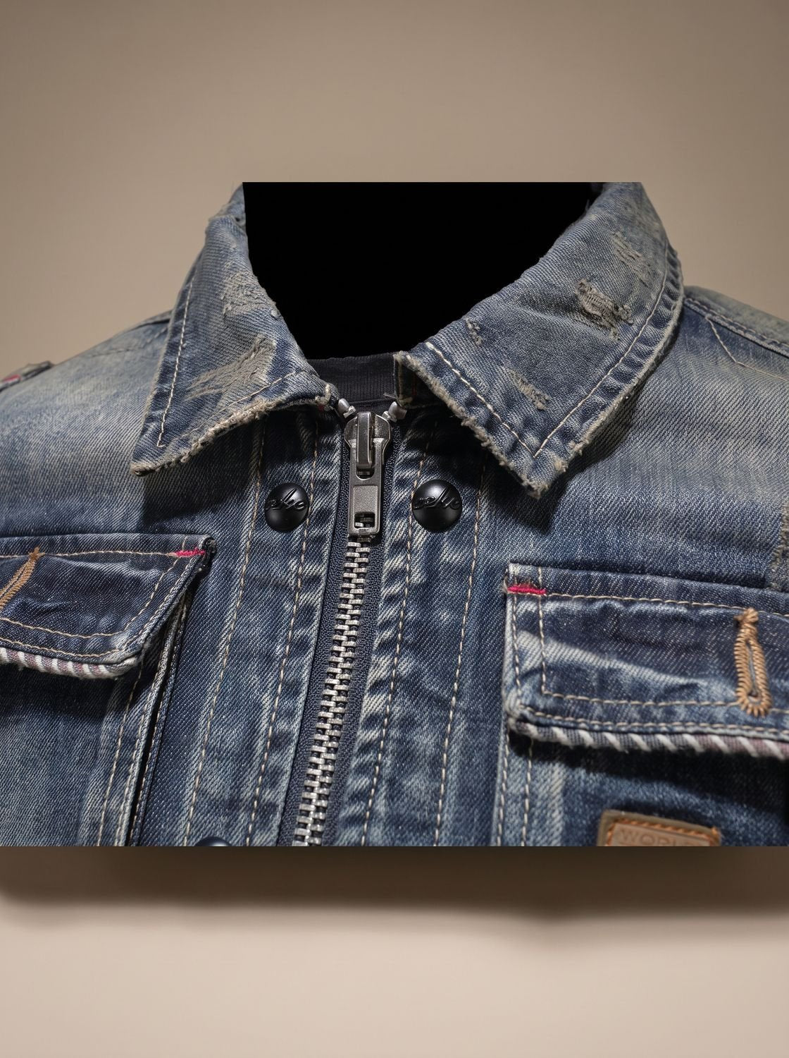 Men's denim trucker jacket styled for a casual everyday outfit