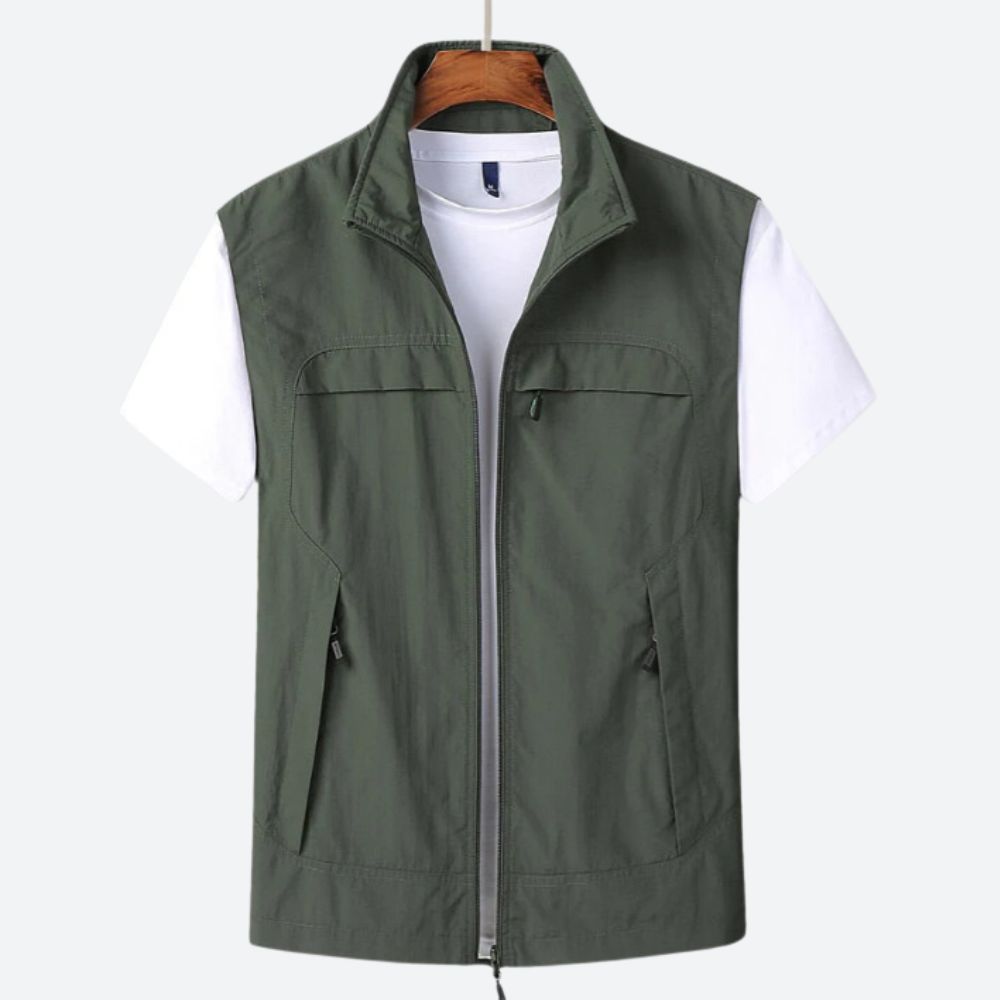 Men's Longline Vest With Open Front