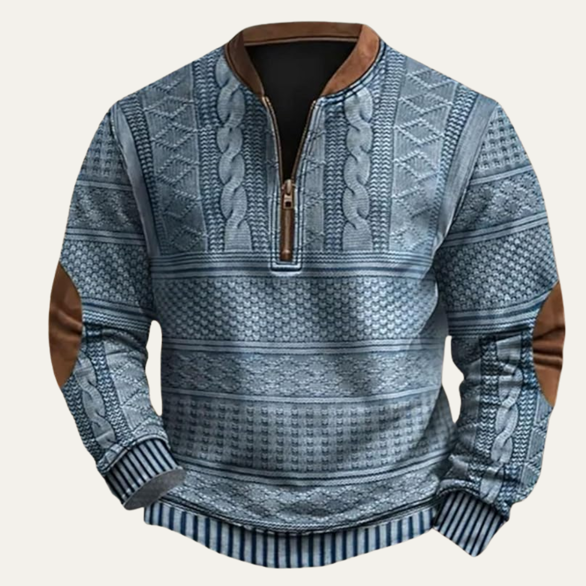 Close-up of the cardigan's soft knit texture
