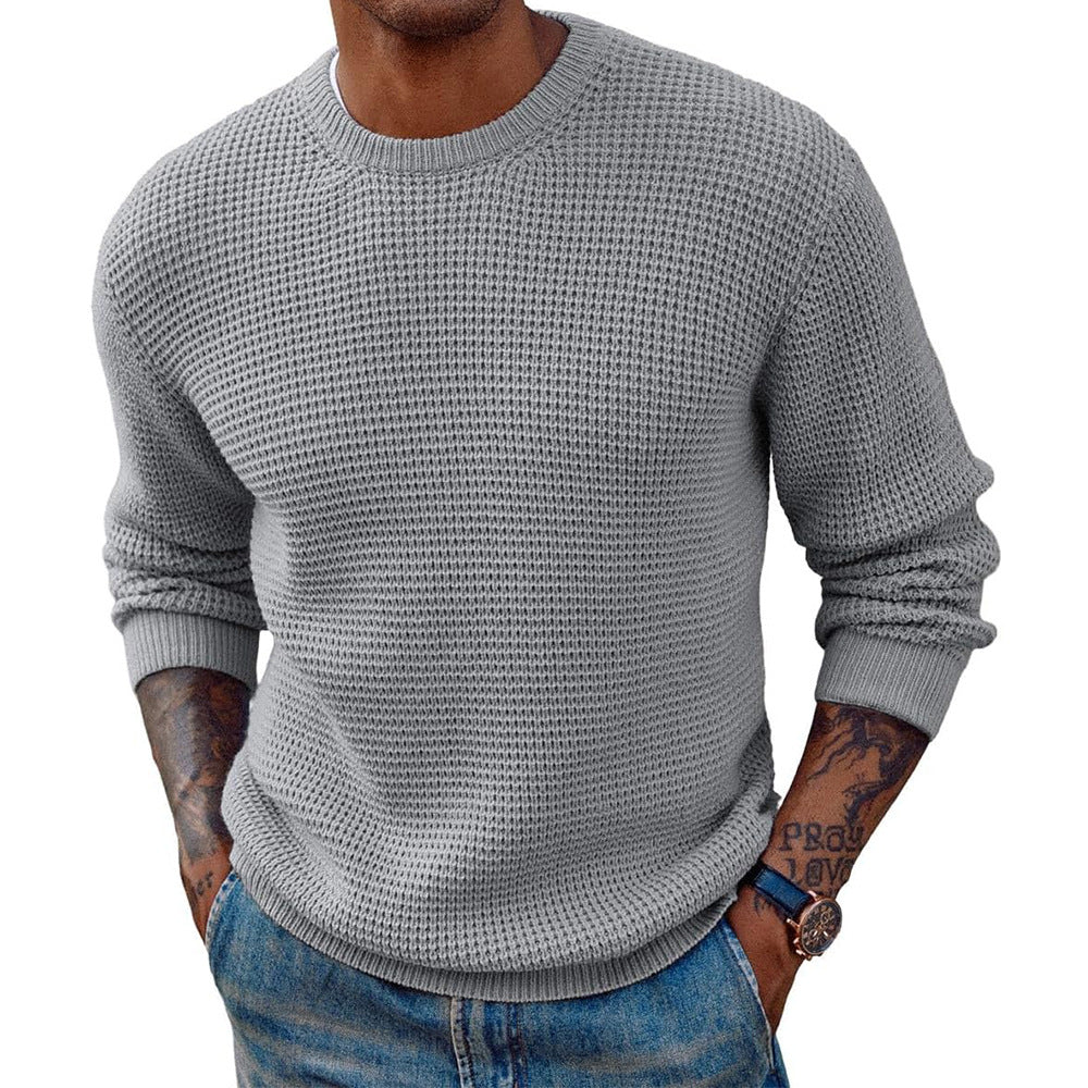 Men's Ribbed Crew-Neck Sweater