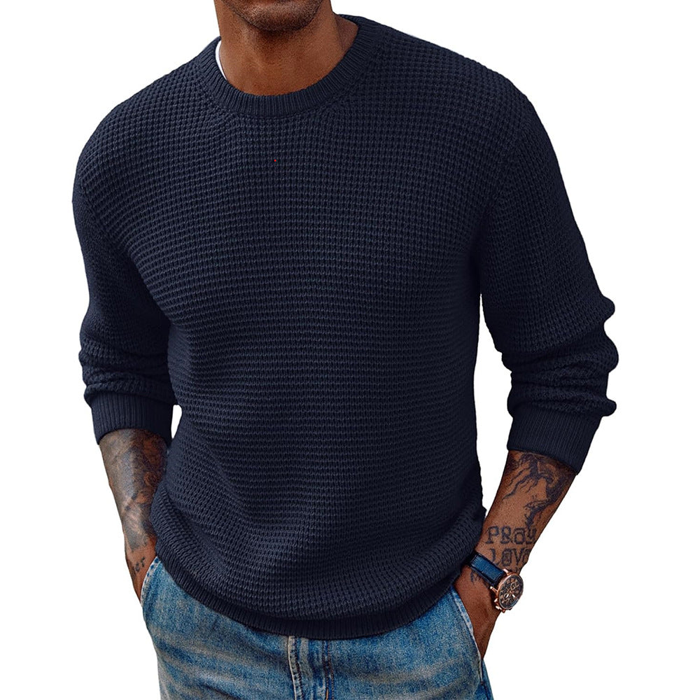 Men's Ribbed Crew-Neck Sweater