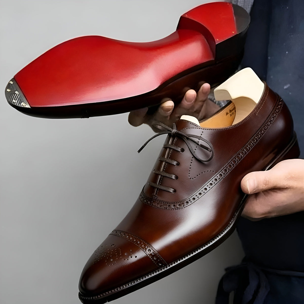 Men's minimal loafers photographed from above