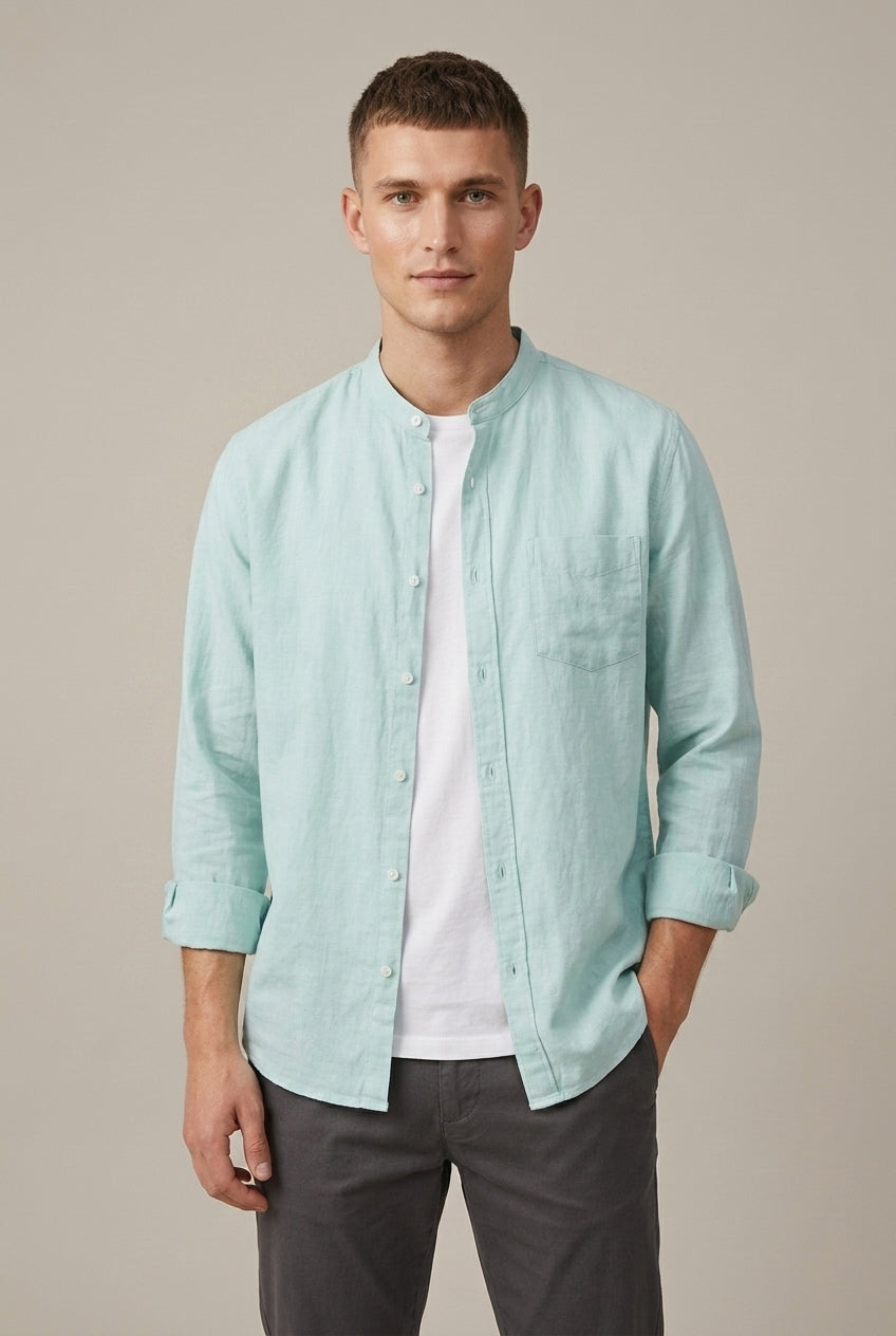 Men's shirt showing the practical chest pocket detail